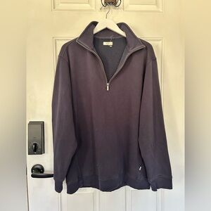 UGG Men's Dark Navy Quarter-Zip Pullover Sweater